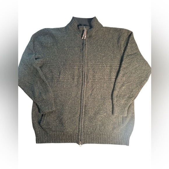 Pendleton 100% Shetland Wool Full zip washable Laine Lavable Green mens’s XL - Picture 1 of 11